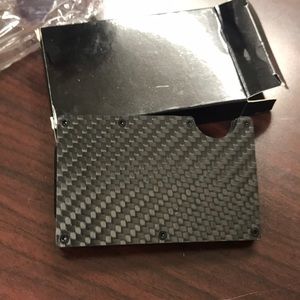 Carbon Fiber Minimalist Wallet with money clip